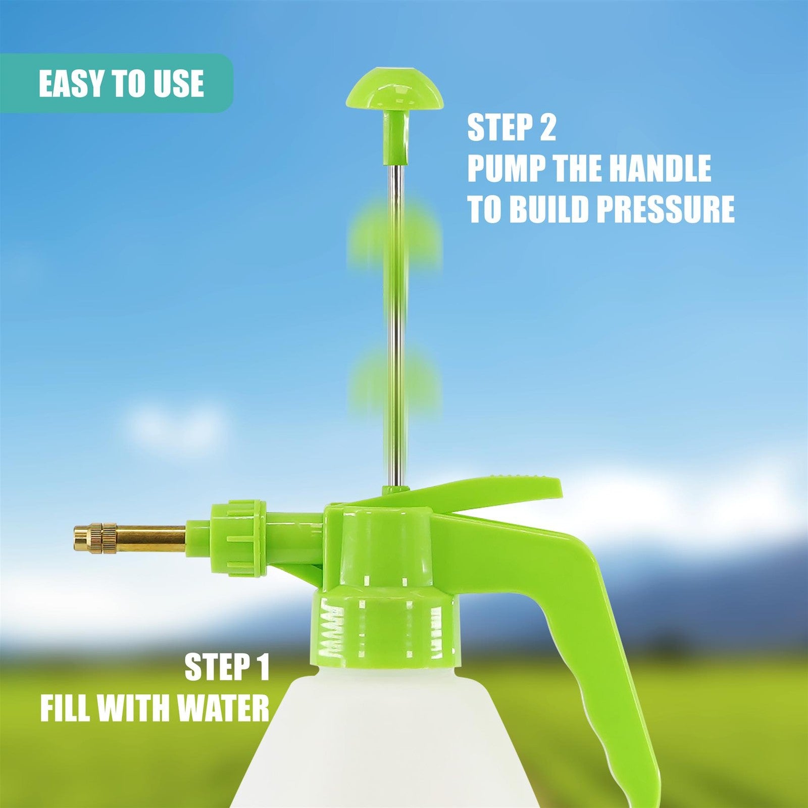 2L Garden Pressure Spray Bottle Hand Pump Plant Water Sprayer Plant Mister