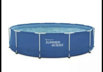 BRAND NEW - Summer Waves 12Ft Metal Frame Pool with Pump.