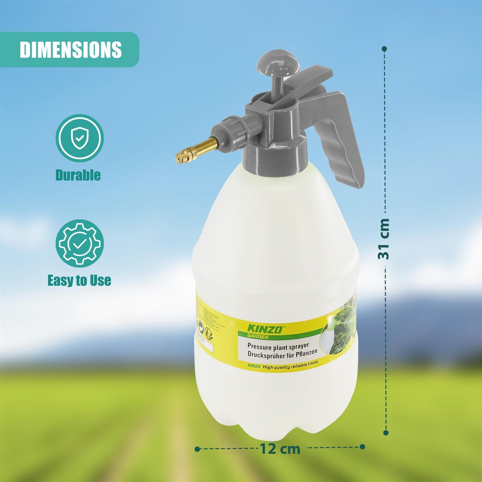 2L Garden Pressure Spray Bottle Hand Pump Plant Water Sprayer Plant Mister