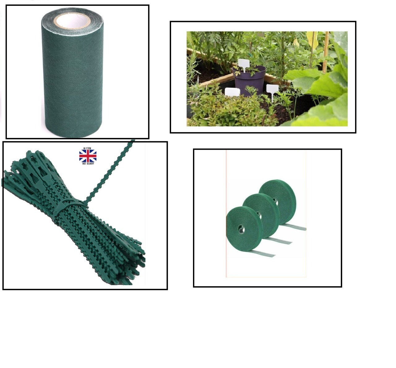 Plant Tie, Artificial Grass Joint Tape, Plant Label N Hook & Loop Plant Tie Tape